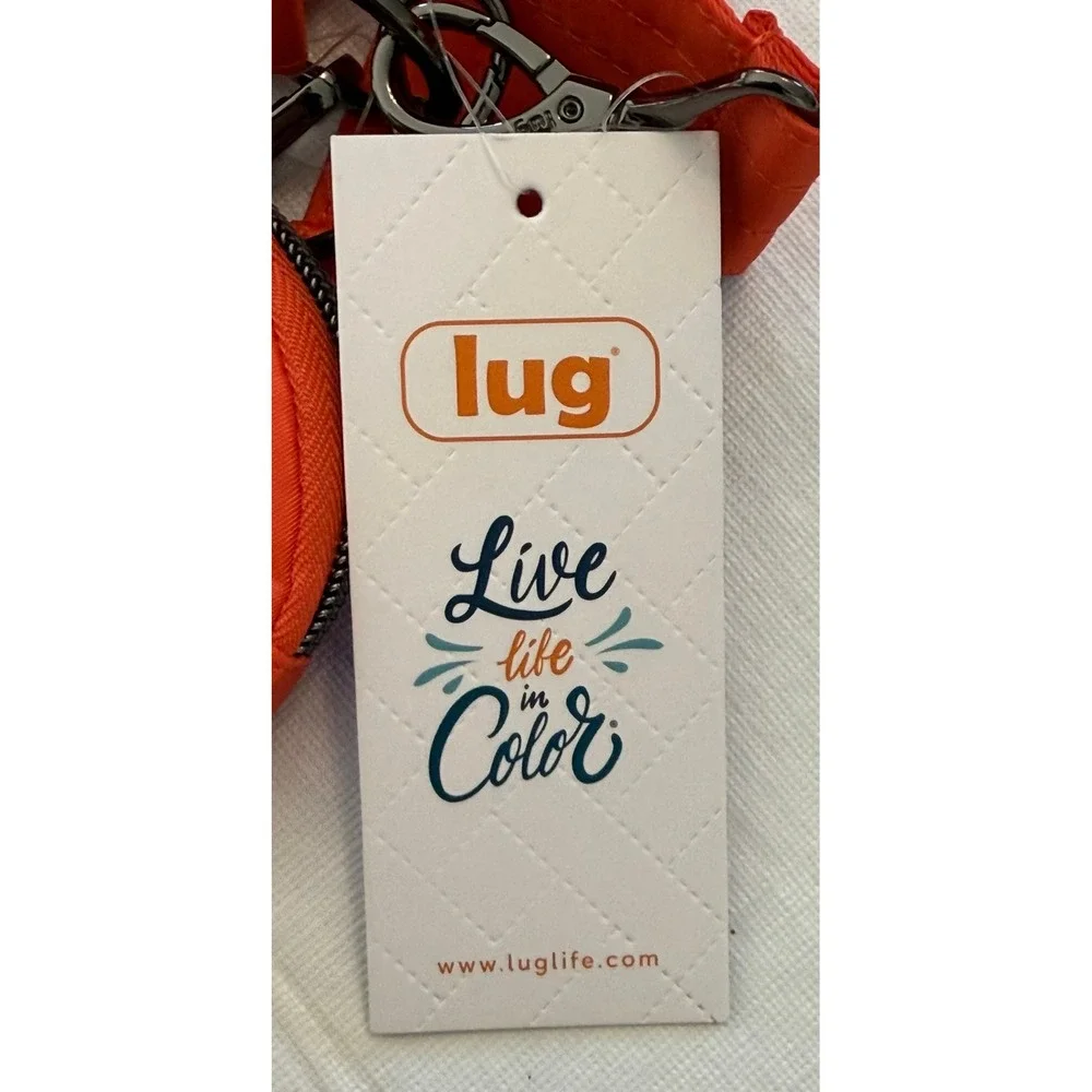 Lug Winger Papaya Orange Quilted Hobo Shoulder Bag Crossbody with Coin Pouch NWT